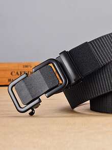 Men Minimalist Tape Belt - Black - View 3