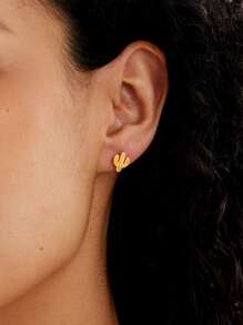 bông tai xương rồng - Vàng - Xem 2