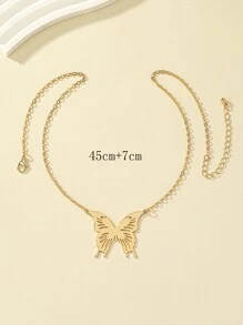 Collar con accesorio de mariposa - Amarillo Oro - Ver 4