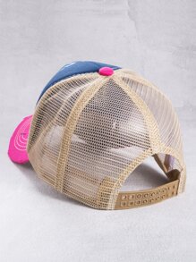 1入組街頭拼色復古風遮陽棒球帽 - 彩色 - 查看 2