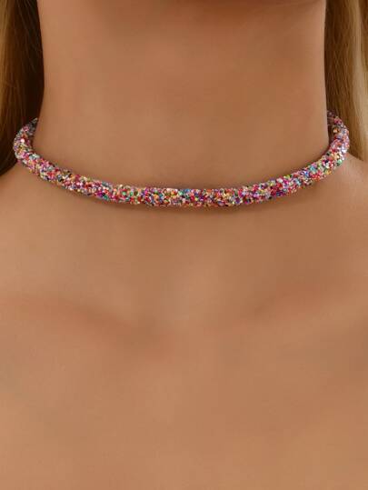 撞色頸鏈