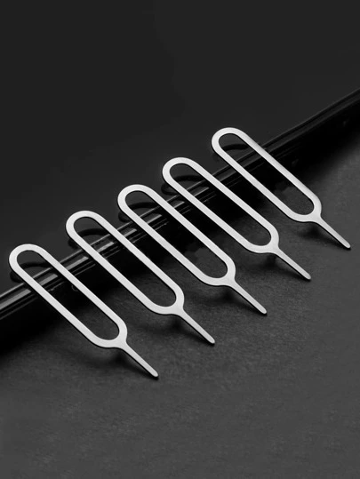 5pcs Sim Card Tray Pins, Removal Tool Needles Opener Ejector Compatible With iPhone, iPad, HTC, Samsung Galaxy, And Most Smartphone