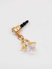 con diseño de diamante de imitación 3,5 MM Jack Móvil Tapón antipolvo - Multicolor - Ver 3