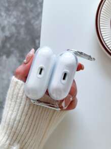 1 件透明 TPU 防震耳机盒，带金属夹，适用于所有 型号（1st、2nd、3rd、4rd、Pro、Pro 2），防刮且耐用 - 無色 - 查看 4