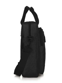 Hombres Bolsa cuadrada con estampado de letra - Negro - Ver 3