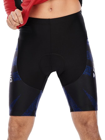 男士圖案印花騎行褲