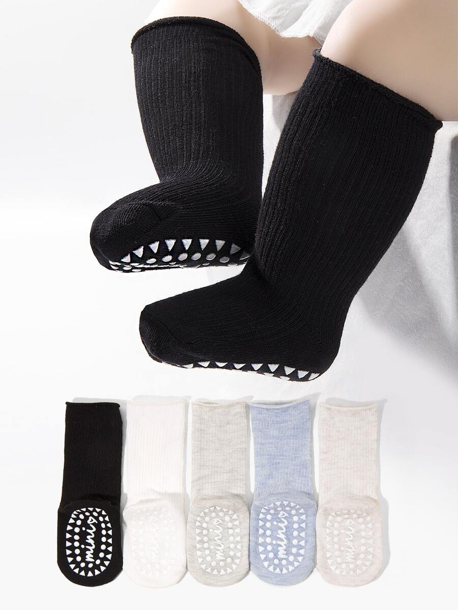 5pairs Baby Anti-slip Socks - Multicolor - View 1