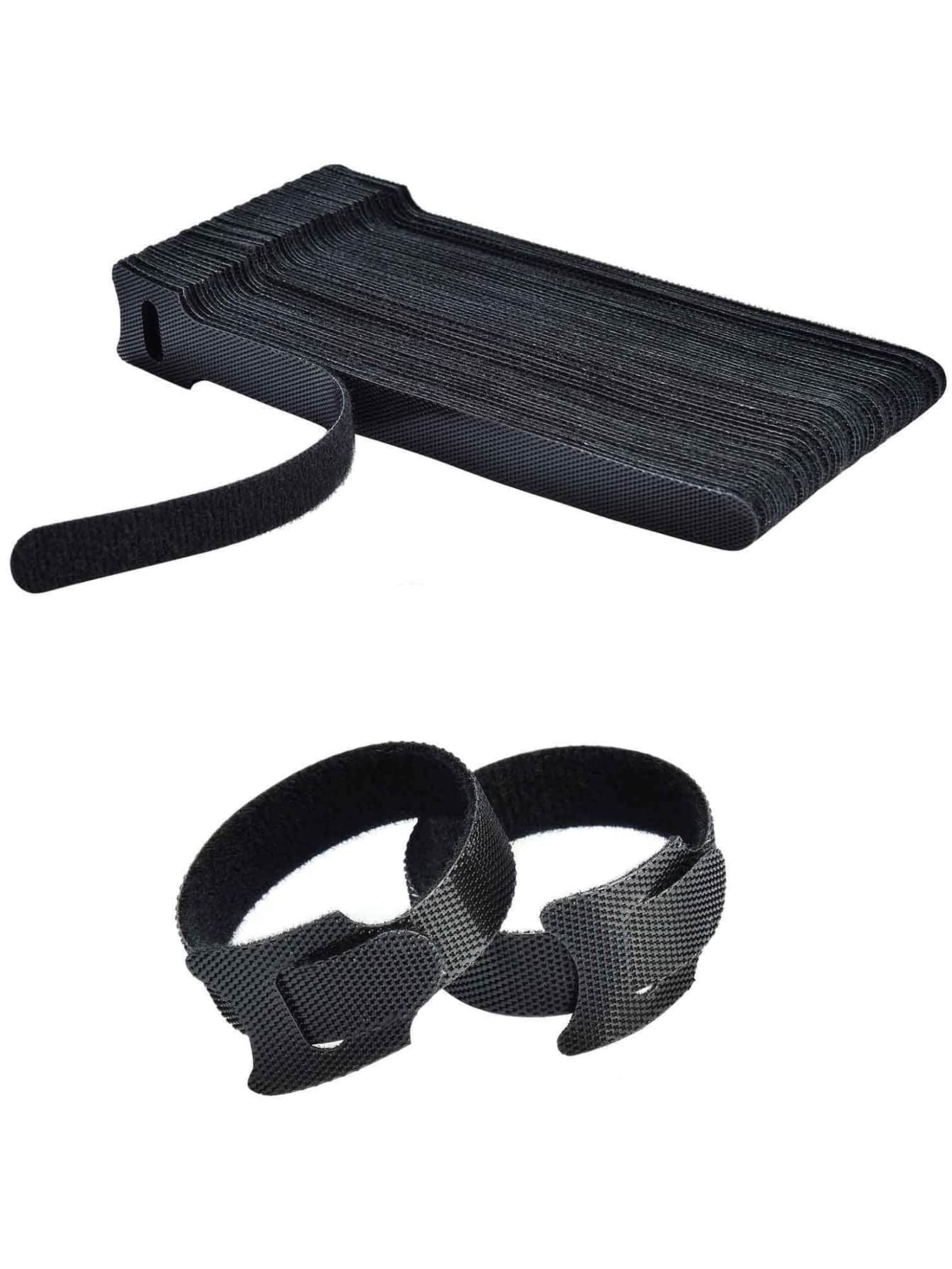 Bộ tổ chức cáp dữ liệu đa năng 10 món - màu đen - Xem 1