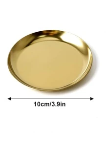 1pc Stainless Steel Sauce Dish - Gold - View 2