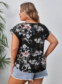 SHEIN Clasi Blusa con estampado floral - Multicolor - Ver 2
