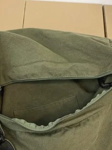 女士斜挎包女單肩女士設計師手提包純色大容量休閒帆佈單肩女包 - 查看 6