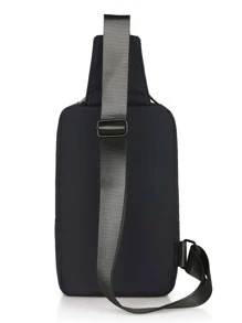 Mini Men Letter Graphic Sling Bag - Black - View 4
