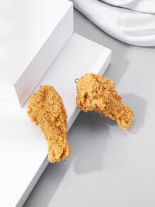 2pcs Simulation Fried Chicken DIY Pendant - Orange - View 1