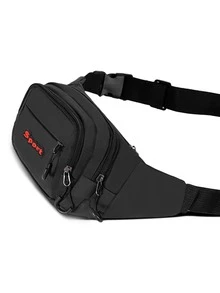 Men Minimalist Waist Bag - Black - View 4