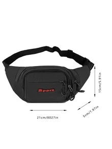 Men Minimalist Waist Bag - Black - View 5