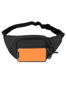 Men Minimalist Waist Bag - Black - View 6