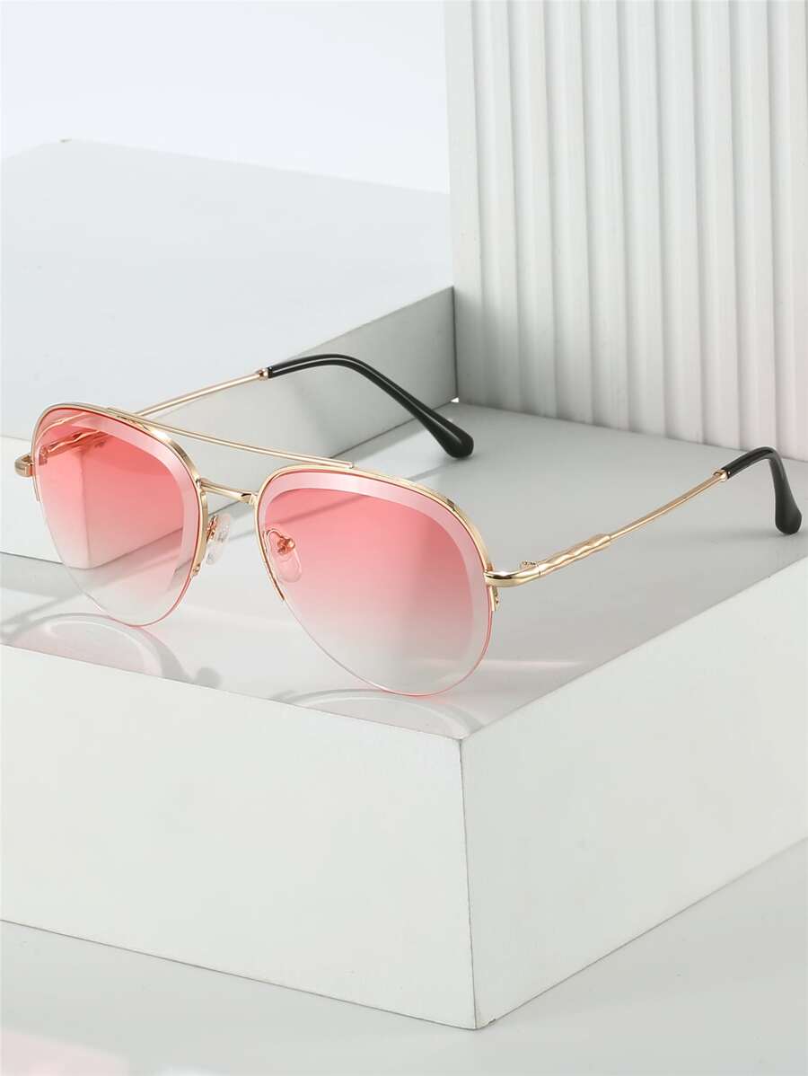 Gafas de sol de lentes de ombré - Rosa - Ver 1