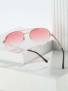 Gafas de sol de lentes de ombré - Rosa - Ver 3