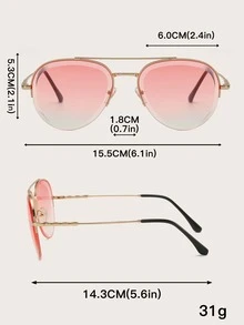 Gafas de sol de lentes de ombré - Rosa - Ver 4