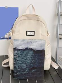 Balo Thời Trang Nữ Lá thư - trắng - Xem 5