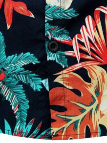 NITAGUT Áo sơ mi Nam Nút phía trước Nhiệt đới Boho - Nhiều màu - Xem 5