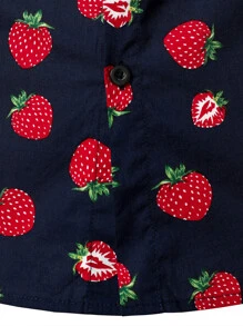 NITAGUT Áo sơ mi Nam Nút phía trước Tất cả trên in Rau quả Boho - Nhiều màu - Xem 4