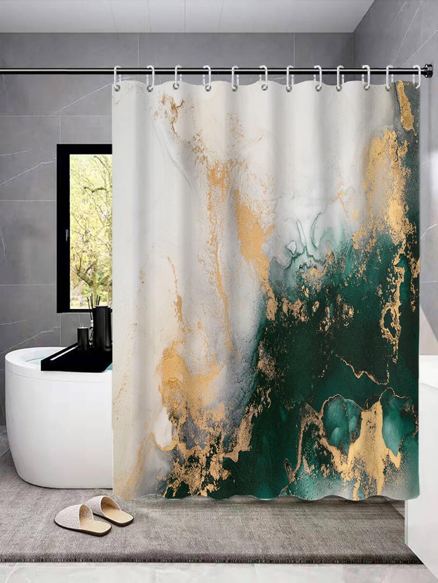 Rèm tắm in đá cẩm thạch - Nhiều màu - Xem 1