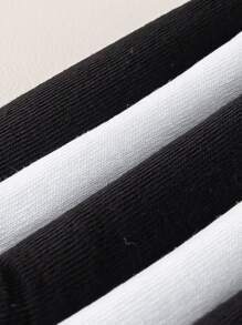 10 đôi tất dài đến mắt cá chân cho nam - Đen và trắng - Xem 4