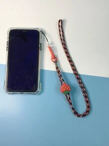 1pc Strawberry Decor Phone Lanyard - Multicolor - View 3
