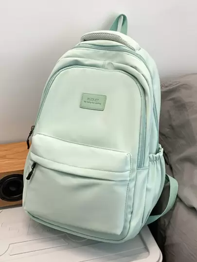 Malist Solid Color Carry On Functional Backpack For Women, Waterproof Business Casual Work Commuting Laptop Backpack, Multi-Compartment Travel Daypack, Campus College Bookbag Suitable For High School Students And College Students, School Supplies,School Backpack,School Bag,Backpack For School,Back To School,School Bookbag,Large Capacity, Suitable For Teen Girls Women College Students,Rookies & White-Collar Workers, Perfect For Back To School,College,Work , Business, Commute,Office, Back To School Backpack, Big Backpack, Backpack School, Back To School Bags, Lightweight, Portable, Classic Casual, First Day Of School