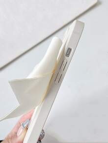 Bow Decor Phone Case With Ring Pendant - Multicolor - View 3