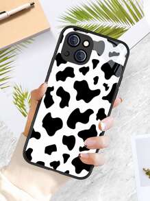 Cow Pattern Phone Case - Black and White - View 2