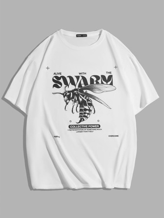 VERTIGO222 T-shirt En Pour Homme Avec Slogan Et Graphisme