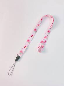 1pc Rose Print Phone Lanyard - Multicolor - View 1