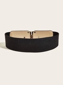 1 件女士优雅时尚 D 字母连衣裙，带松紧腰带，夏季、秋季、万圣节 - 黑色 - 查看 3