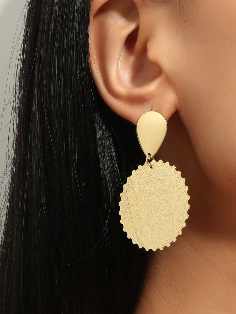 Round Drop Earrings