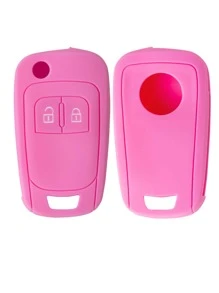 1 pièce Protecteur de clé de voiture en silicone rose, anti-chute, convient pour Opel Astra J, Corsa D, Zafira C, Mokka, Insignia A, Cascada, Karl, Adam