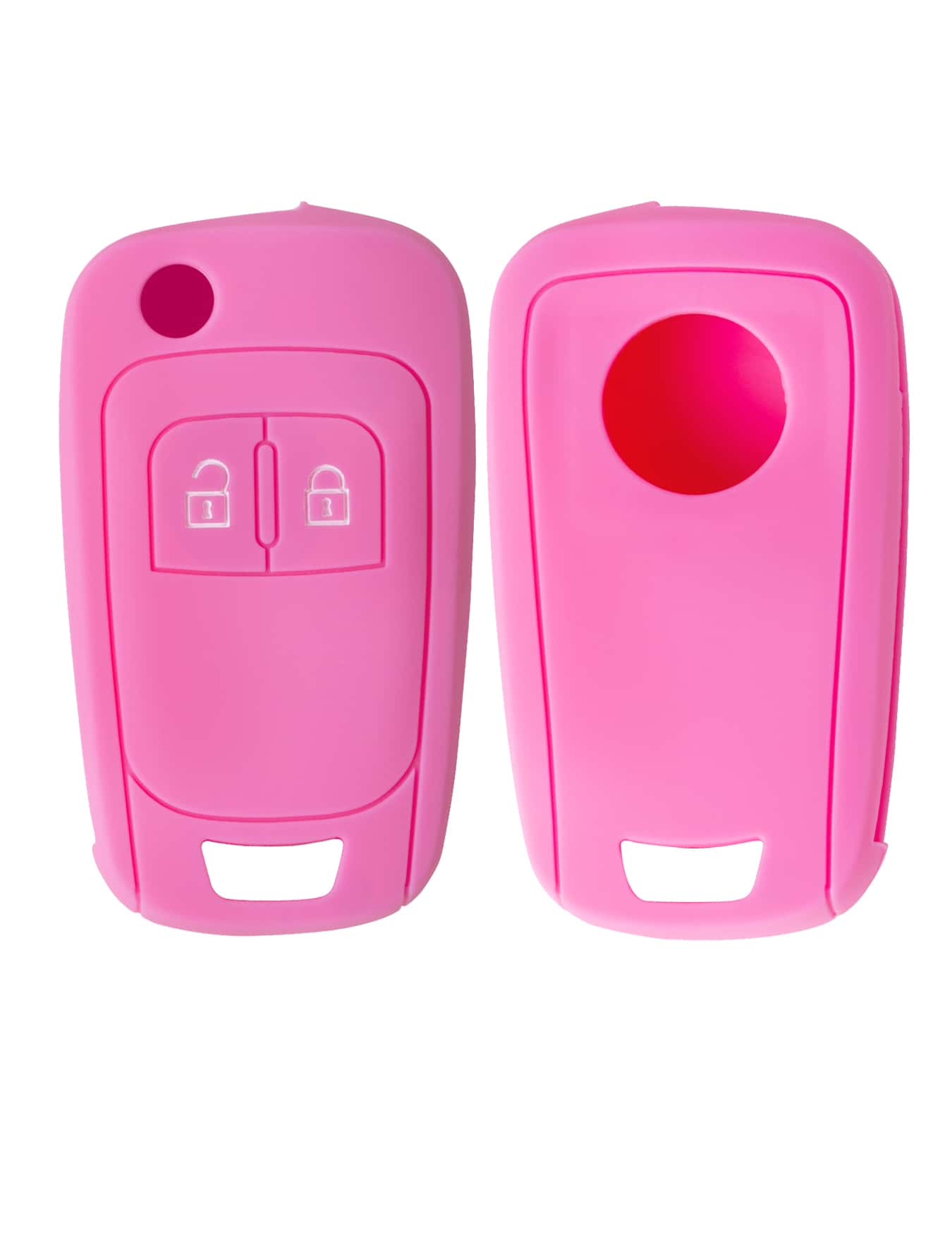 1 pièce Protecteur de clé de voiture en silicone rose, anti-chute, convient pour Opel Astra J, Corsa D, Zafira C, Mokka, Insignia A, Cascada, Karl, Adam
