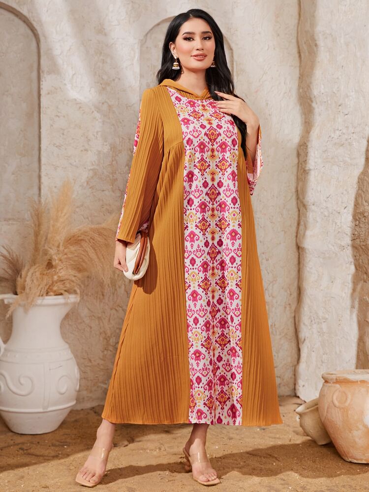 Floral Print Flounce Sleeve Dress