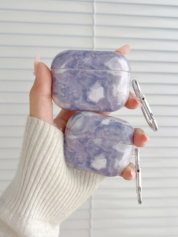 Marble Print Earphone Case