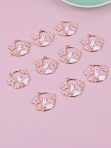 10pcs Rabbit DIY Pendant