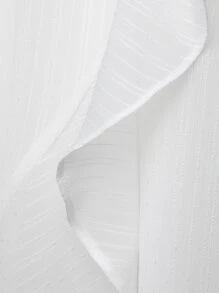 SHEIN VCAY Falda ribete con fruncido con cinturón bajo cruzado - Blanco - Ver 8