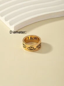 Hat Detail Ring - Yellow Gold - View 4