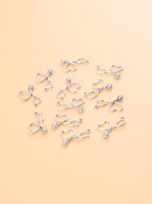 12入組聽筒DIY吊墜 - Ancient Silver - 查看 3