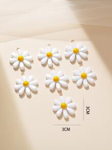 7入組花DIY吊墜 - 白色 - 查看 3