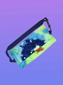 1pc Tie Dye Lizard Carrier Bag,Adjustable Bearded Dragon Carrier, Small Pets Crossbody Carrier Bag For Lizard, Portable Lizard Bag - Blue - View 2
