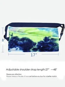 1pc Tie Dye Lizard Carrier Bag,Adjustable Bearded Dragon Carrier, Small Pets Crossbody Carrier Bag For Lizard, Portable Lizard Bag - Blue - View 3