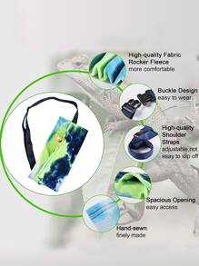 1pc Tie Dye Lizard Carrier Bag,Adjustable Bearded Dragon Carrier, Small Pets Crossbody Carrier Bag For Lizard, Portable Lizard Bag - Blue - View 4