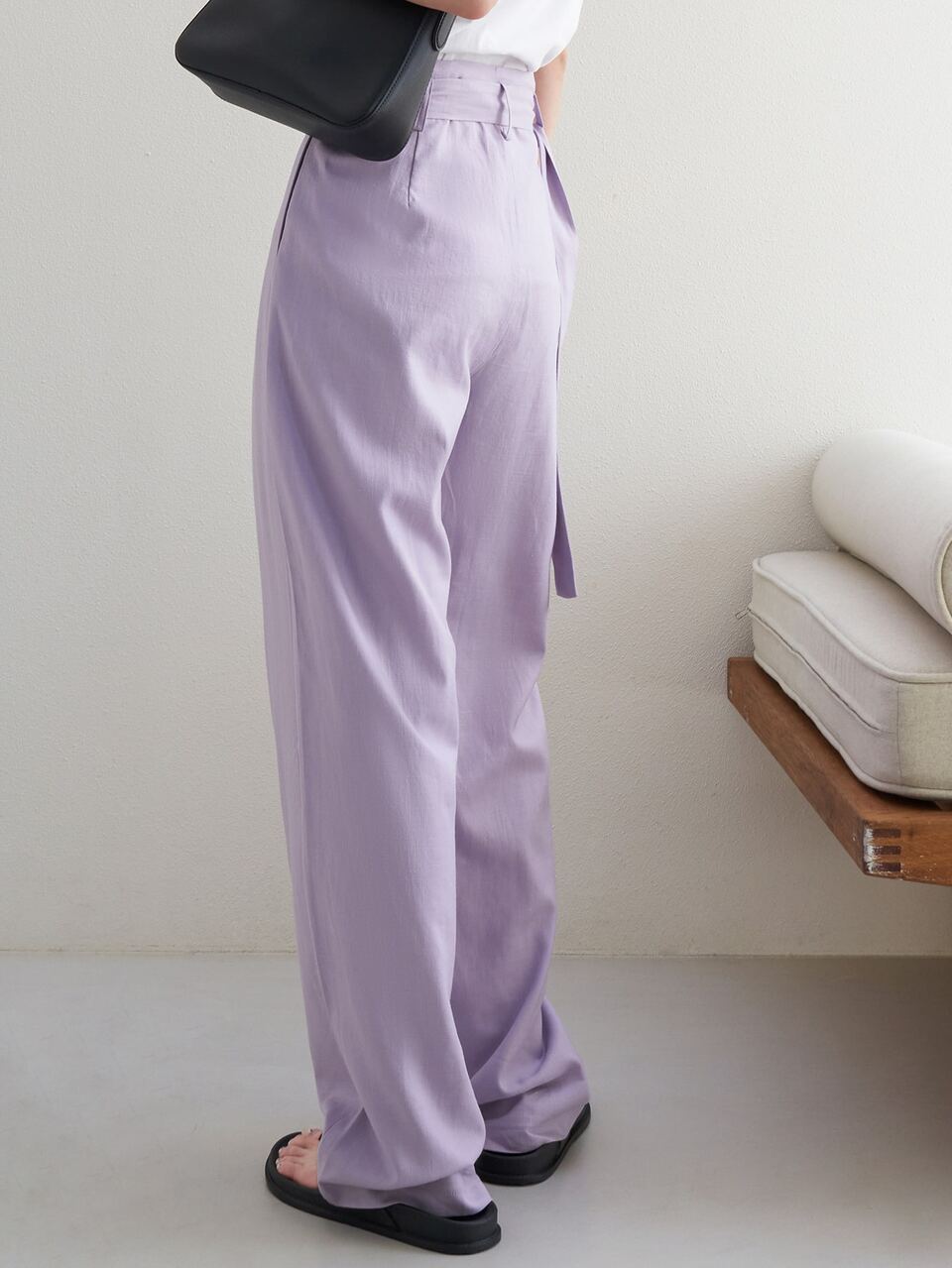Slant Pocket Belted Pants