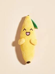 1pc Banana Design Pet Plush Toy - Yellow - View 4